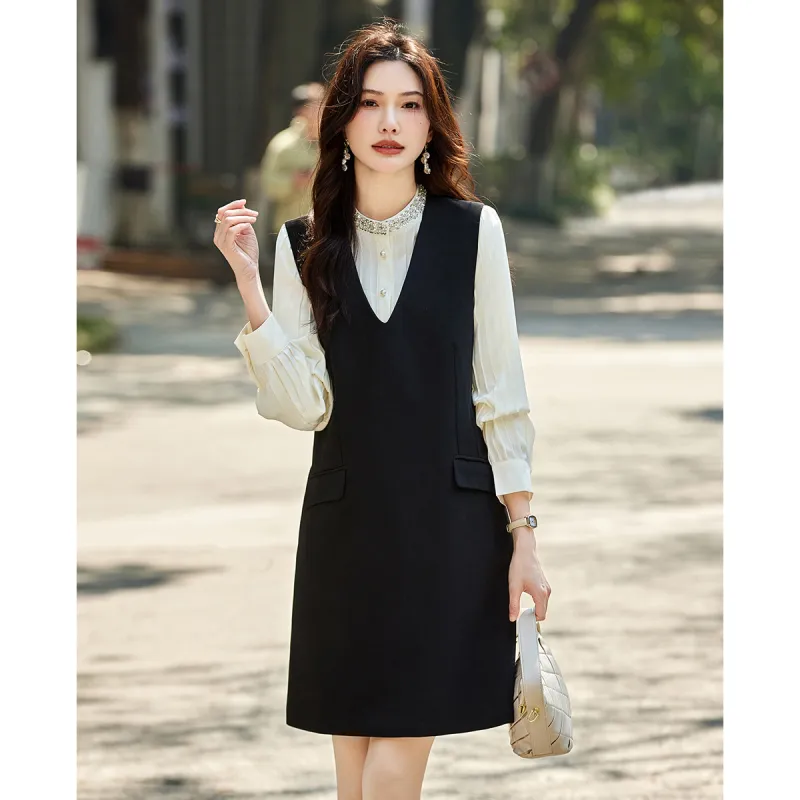 TERRE BLEUE Spring, Fall Sleeveless Dress Women's Black-1