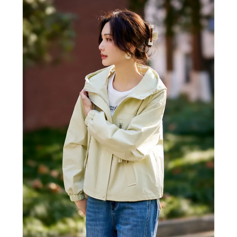TERRE BLEUE Spring Fall Jacket Loose Fit Women's-5