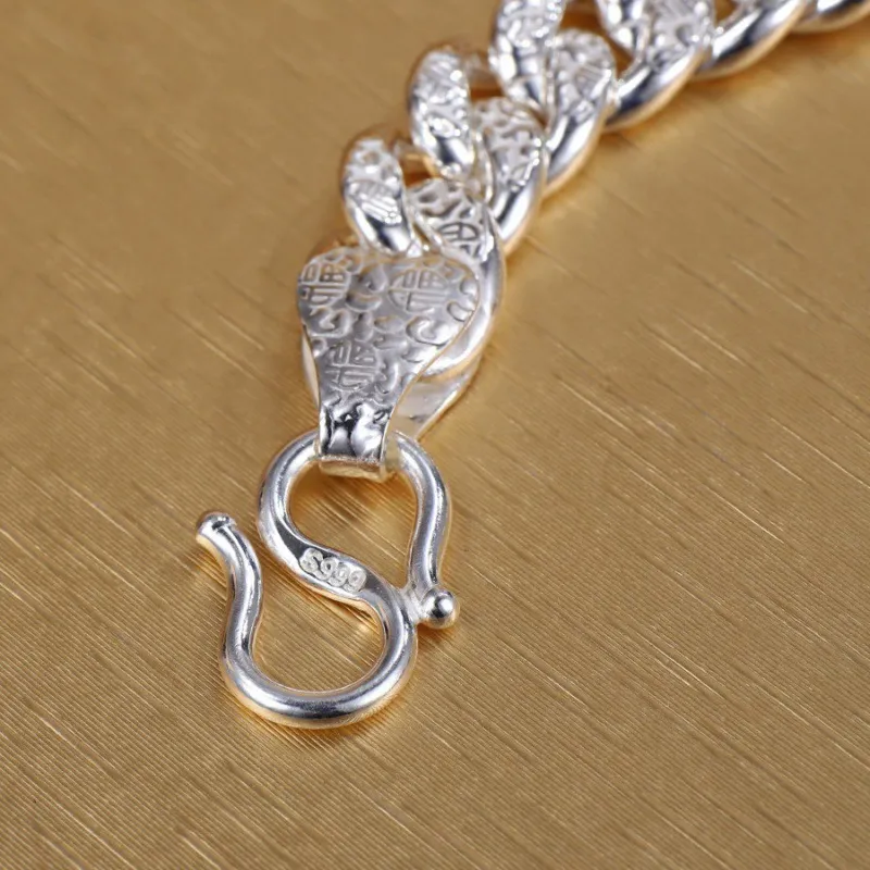 Happy Tide S999 Silver Bracelets Men's Silver-1