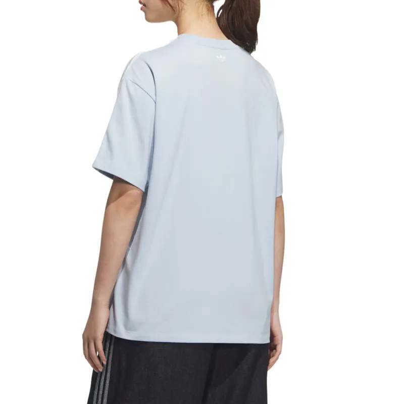 Adidas Originals Disney Collaboration Drop Shoulder Sleeve T Shirt Women's Simple Blue-2