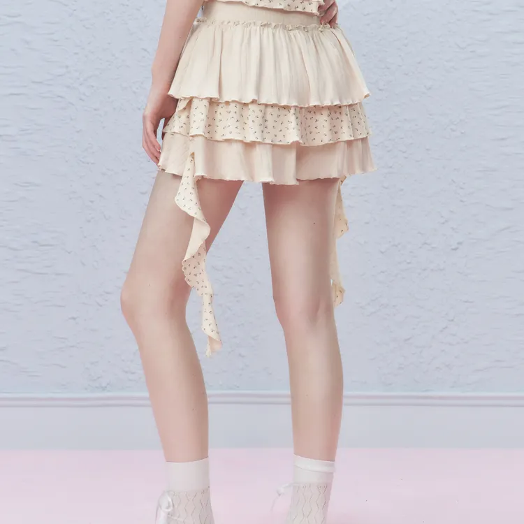AYF Casual Short Skirts Women's Apricot-4