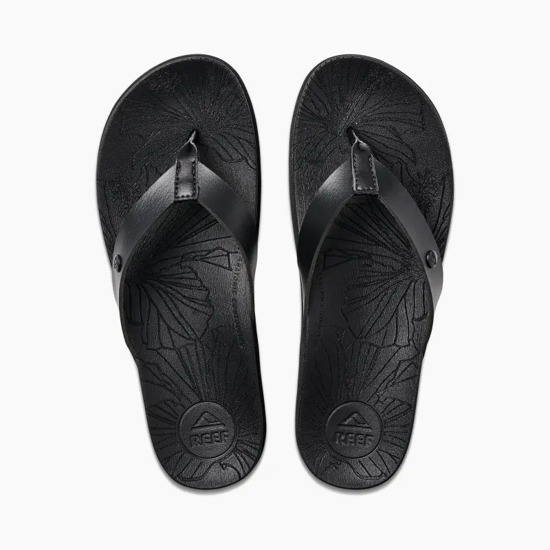 REEF Abrasion-Resistant Flip Flops Women's Black-3