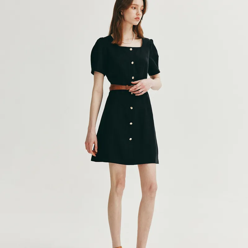 E.land Short-Sleeved Dresses Women's-4