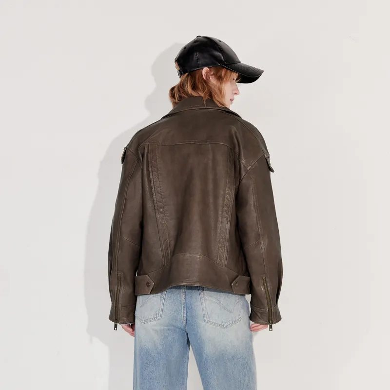 ONLY Leather Jackets Women's-3