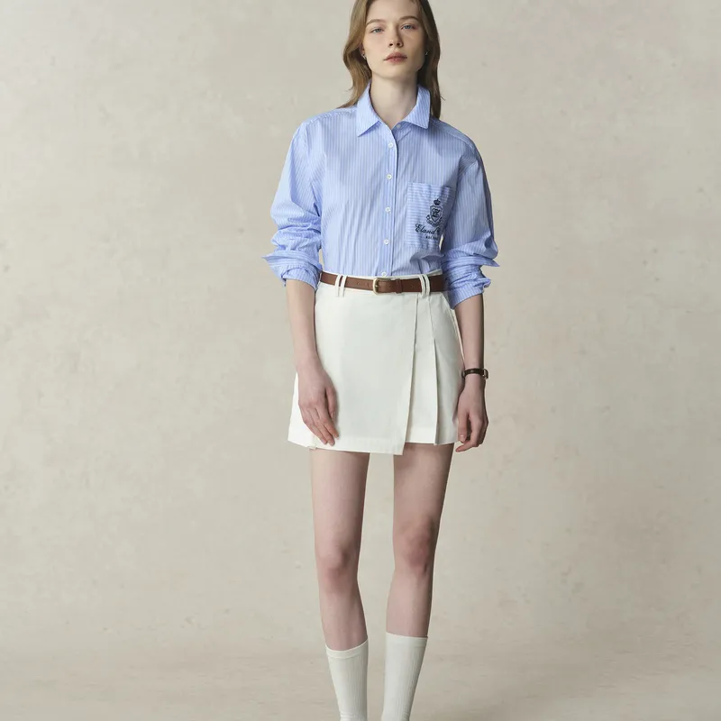 E.land Shirt Women's Blue 50Blue-4