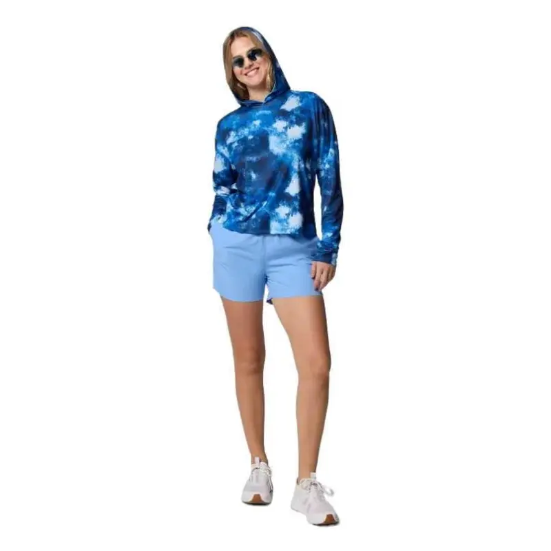 Columbia PFG Solar Stream Sweatshirt Women's Blue Sea Blessing-3