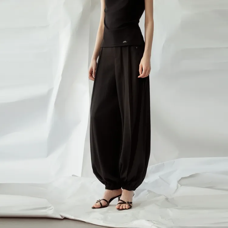 ELLE Casual Pants Women's Black-4