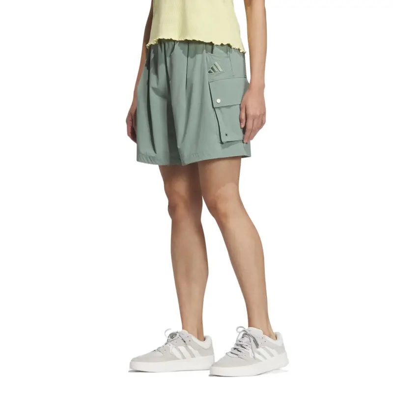 Adidas LUXFLOW Cargo Shorts Women's Light Green-1