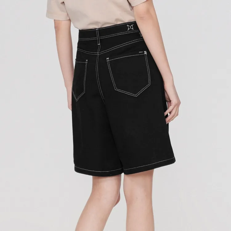 ONLY Denim Shorts Women's Black Denim-3