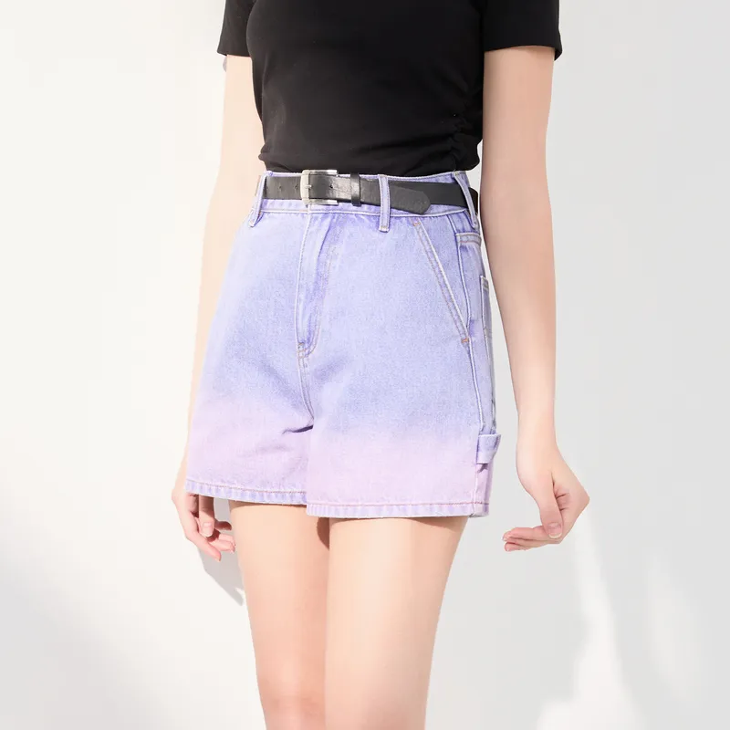3COLOUR Denim Shorts Women's Lavender-2