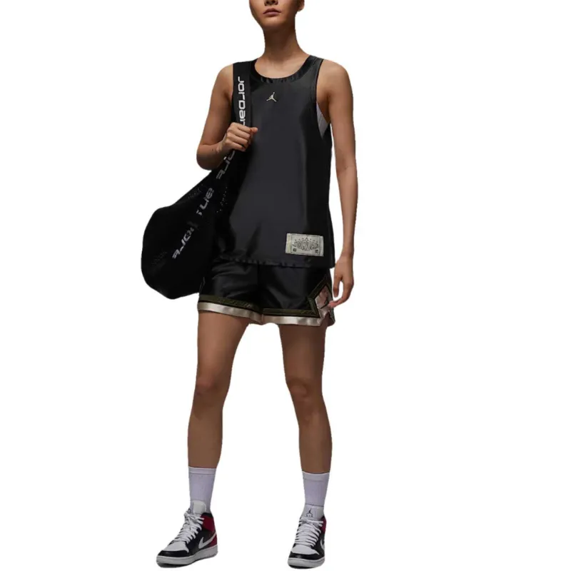 Jordan SportDongdan Basketball Jersey Women's Gray Black Oat-2