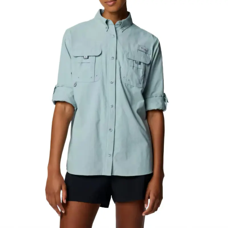 Columbia PFG Bahama 2 Shirt Women's Fragmented Blue-3