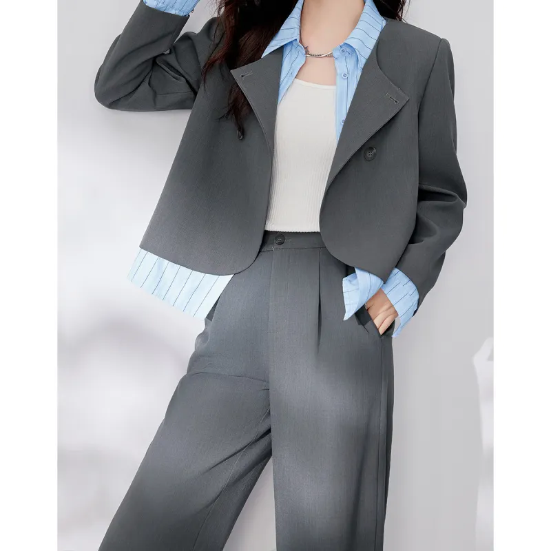 Like The Age Of Water Casual Pants Regular Women's Gray-3