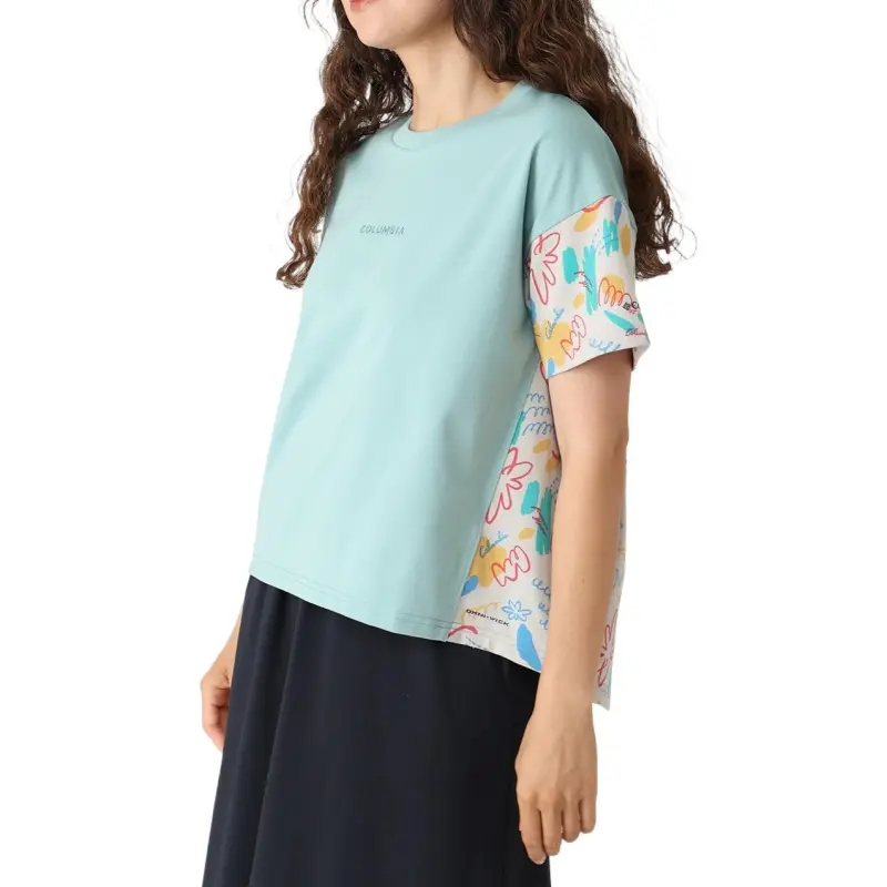 Columbia Regular T Shirt Women's Aqua Blue-2
