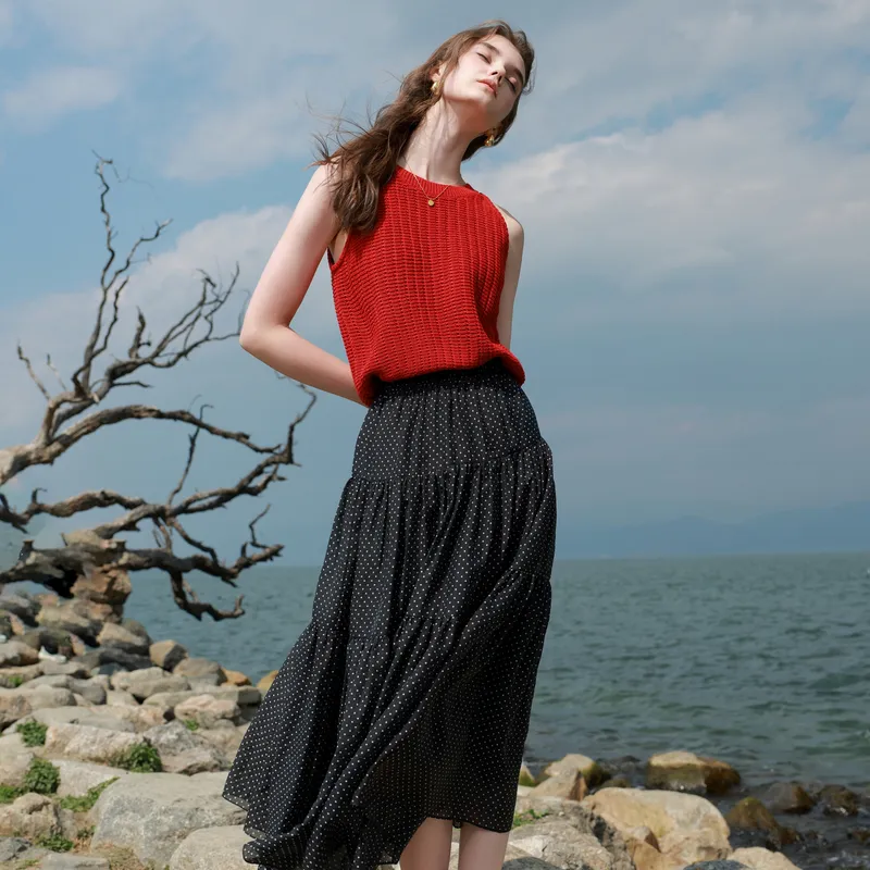3COLOUR Casual Long Skirt Women's-6
