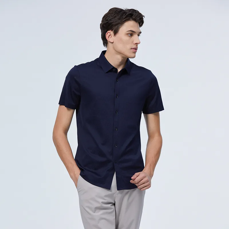 DIDIBOY T Shirts Men Navy Blue-2