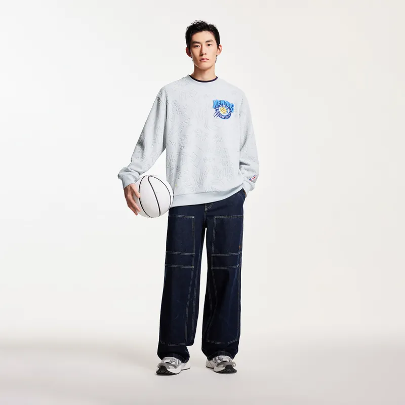 JACK JONES· JACK&JONESxNBA Sweatshirt Unisex Light Blue Gray-3