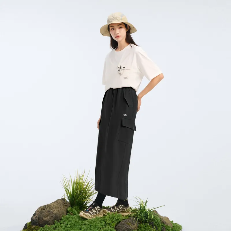 LONSDALE Casual Long Skirt Women's Black-4