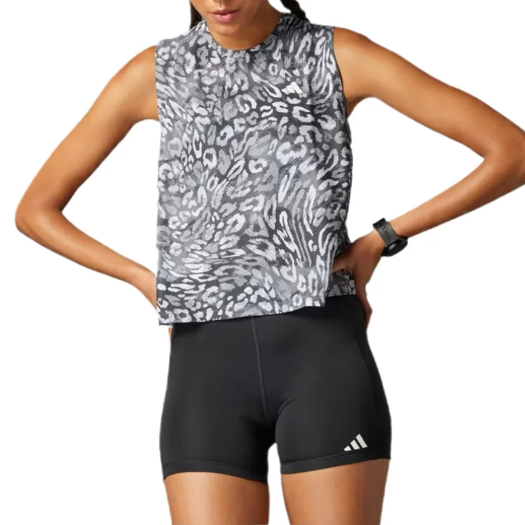 Adidas Free Shipping With AdiClub Own The Run Climacool 3 Stripes Tank Top-1