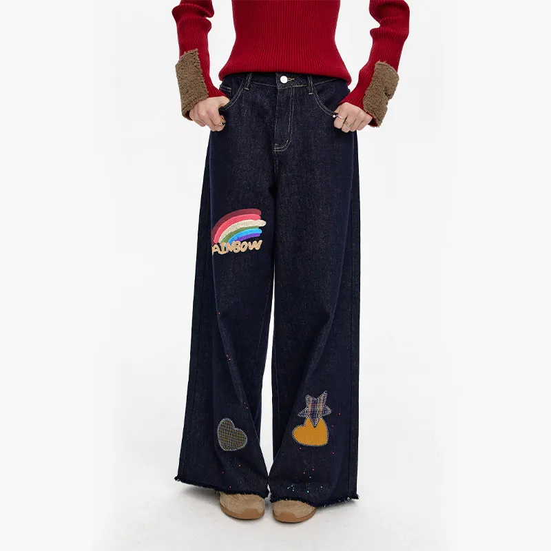 ELF SACK Jeans Women's Rainbow Denim Blue-2