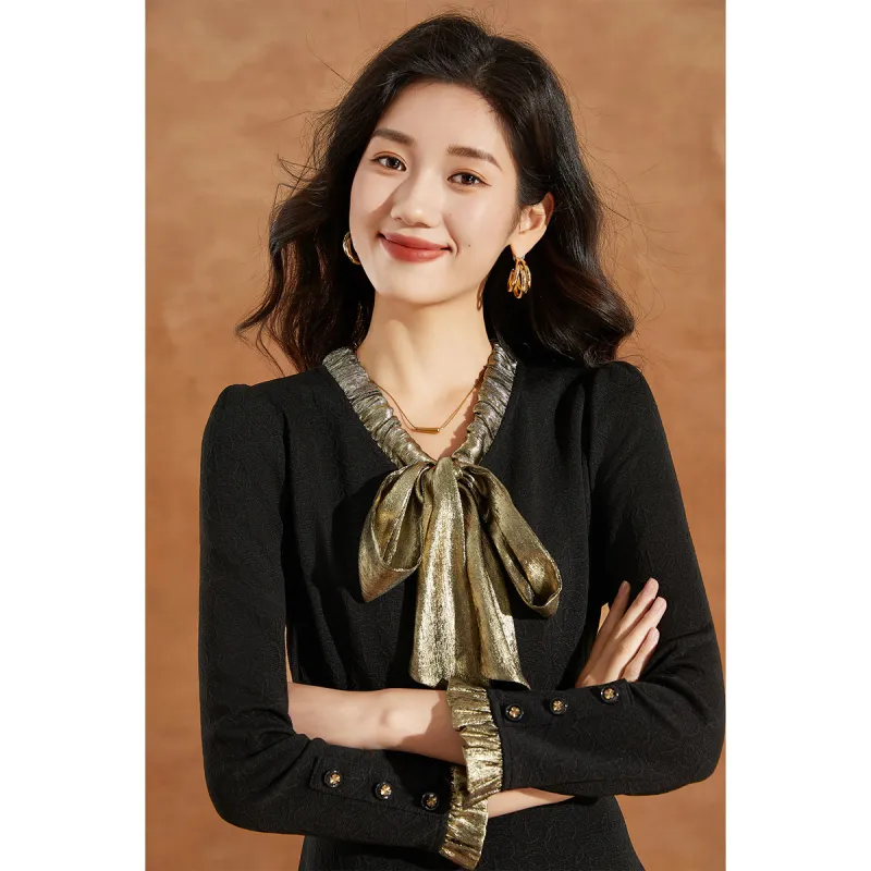 Mylan Long-Sleeved Dresses Women's Black-1