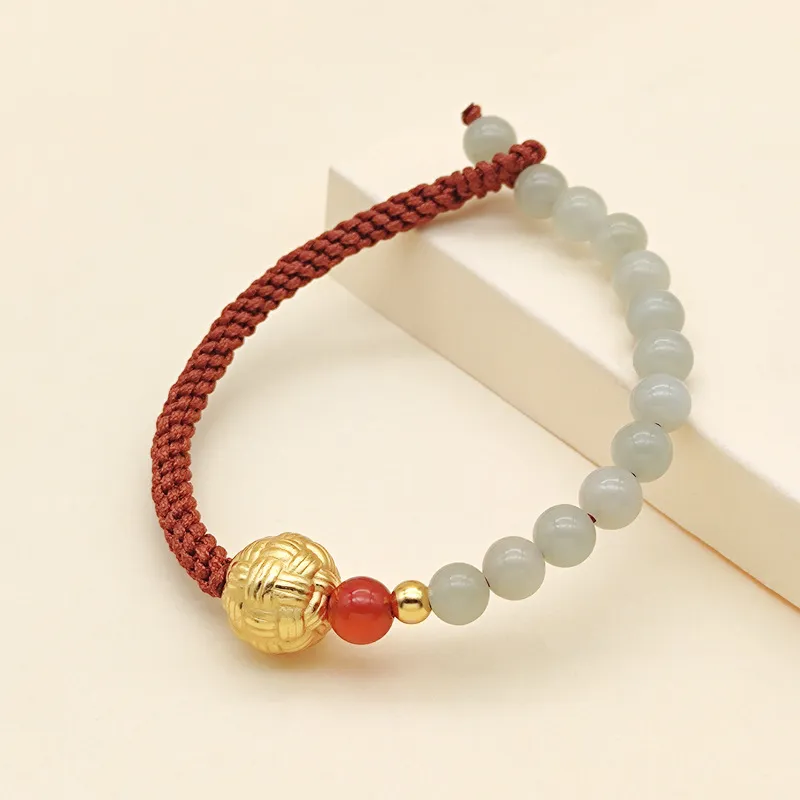 Royal Heaven's Choice Bracelets Pale Greenish White Jade Unisex-2