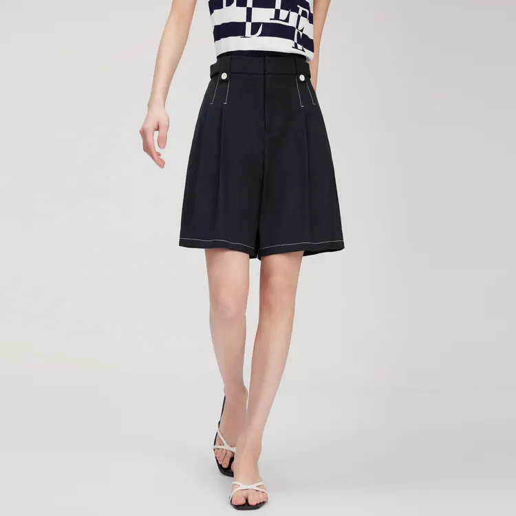 ELLE Casual Shorts Women's Navy Blue-3