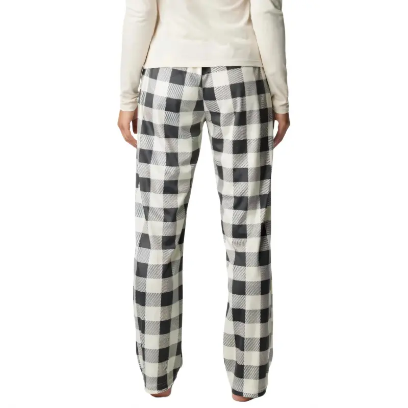 Columbia Minky Pajama Pants Women's Black White Plaid-1