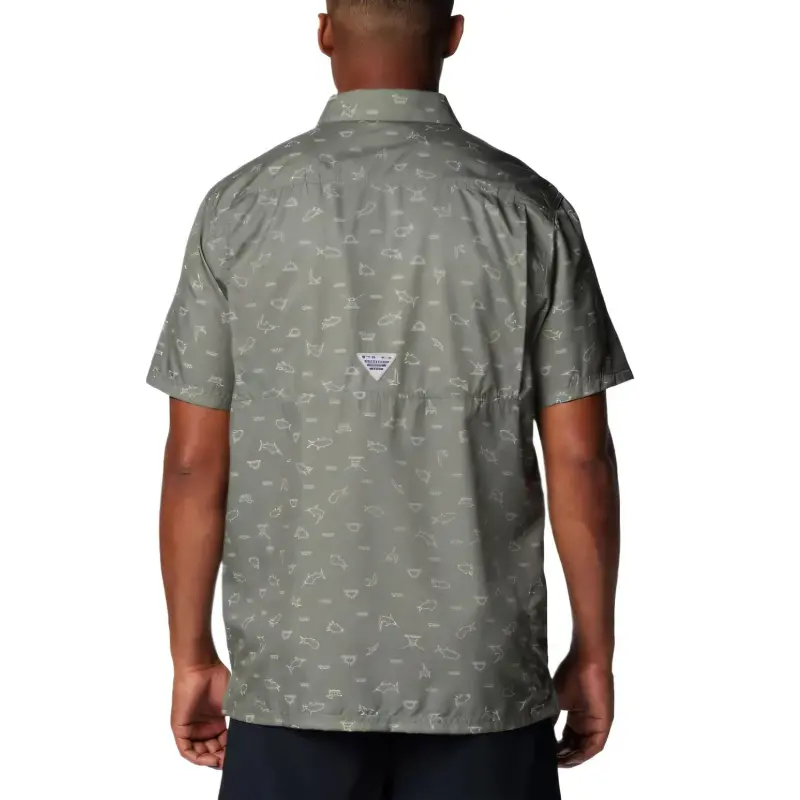 Columbia PFG Super Slack Tide Shirt Men's Plum Tree Dark Green-1