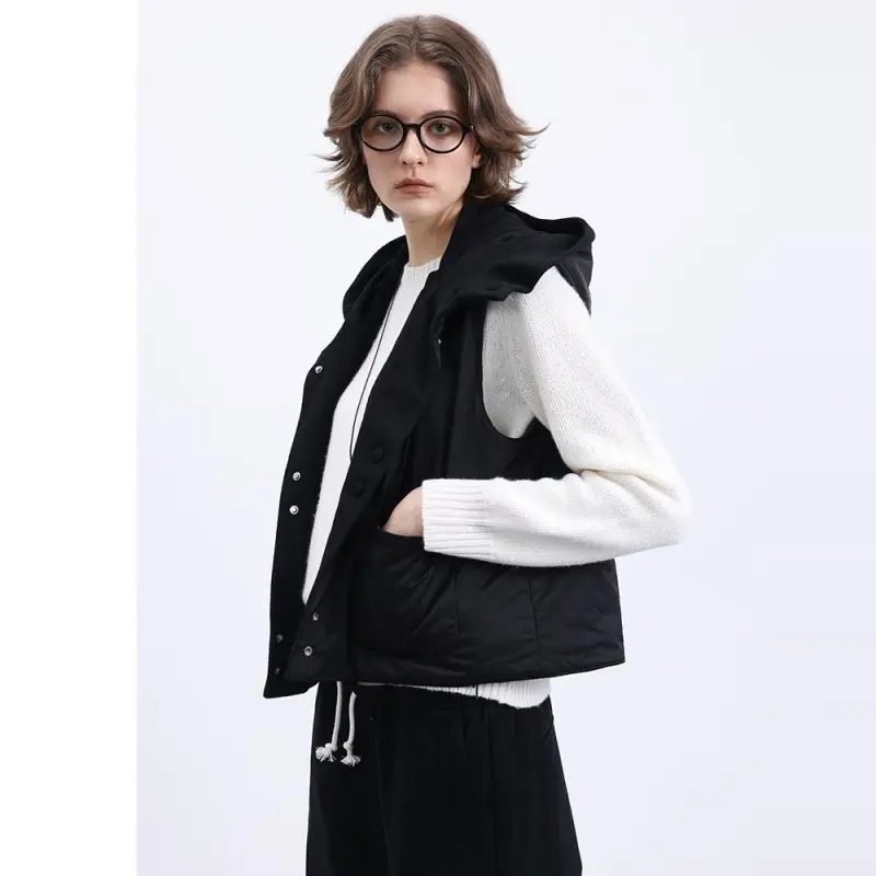 THE SOONG Vests Women's Black, In Stock-4