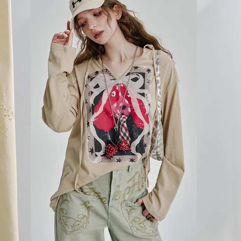 ELF SACK T Shirt Women's Puppy Khaki-4