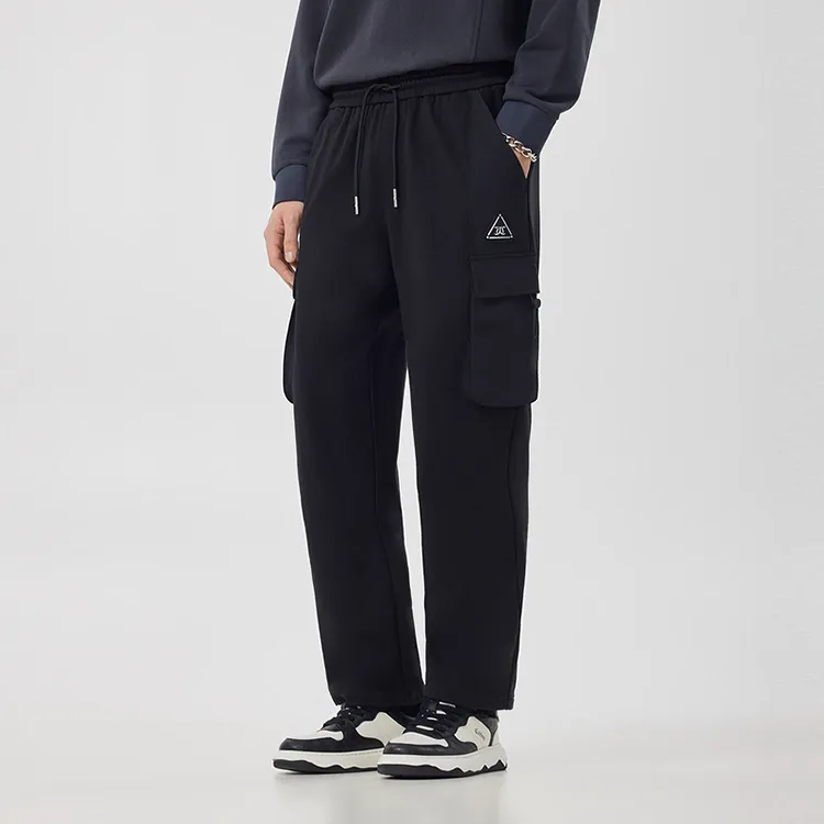 Cabbeen Knitted Sweatpants Men's Coal Black-2