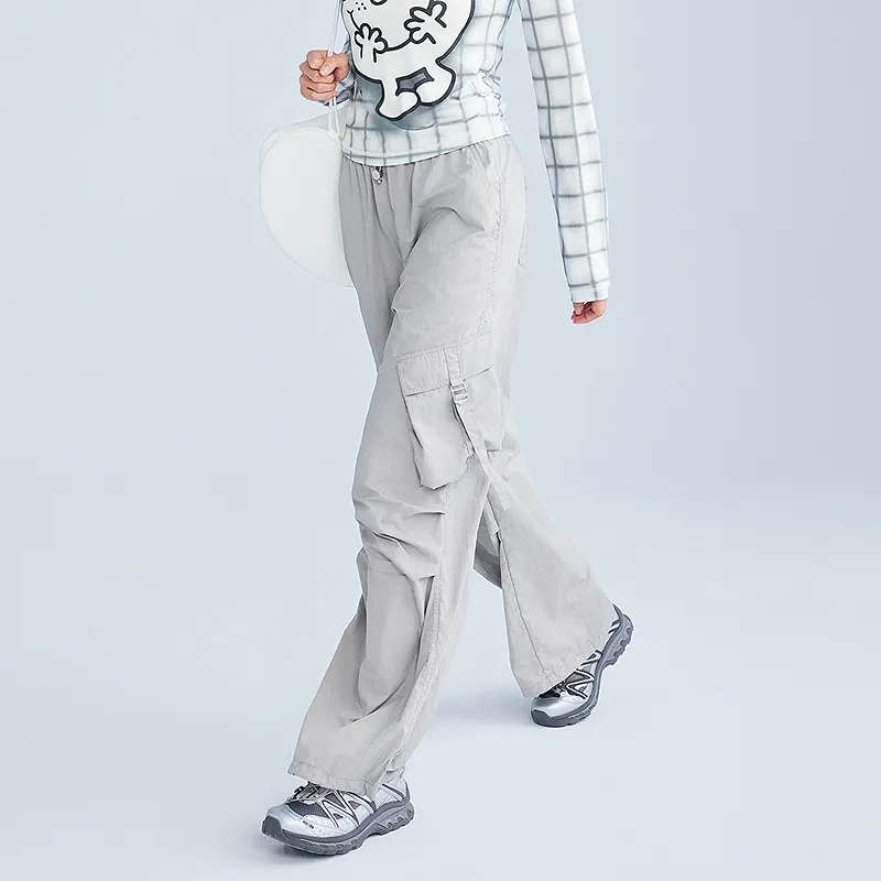 LEDIN Cargo Pants Women's Silver-5
