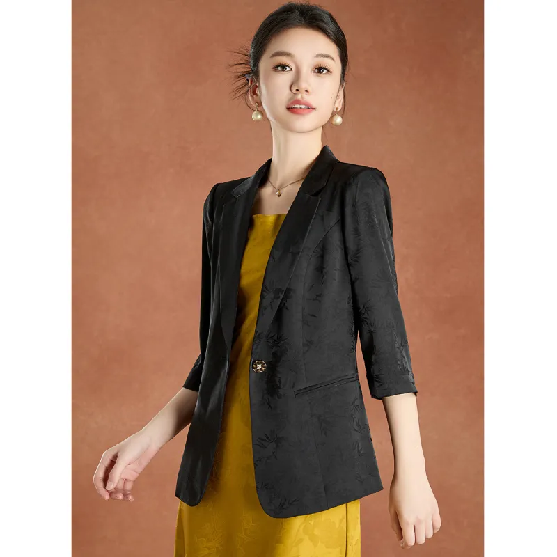 Mylan Business Suit Cinched Waist Women's Black-3