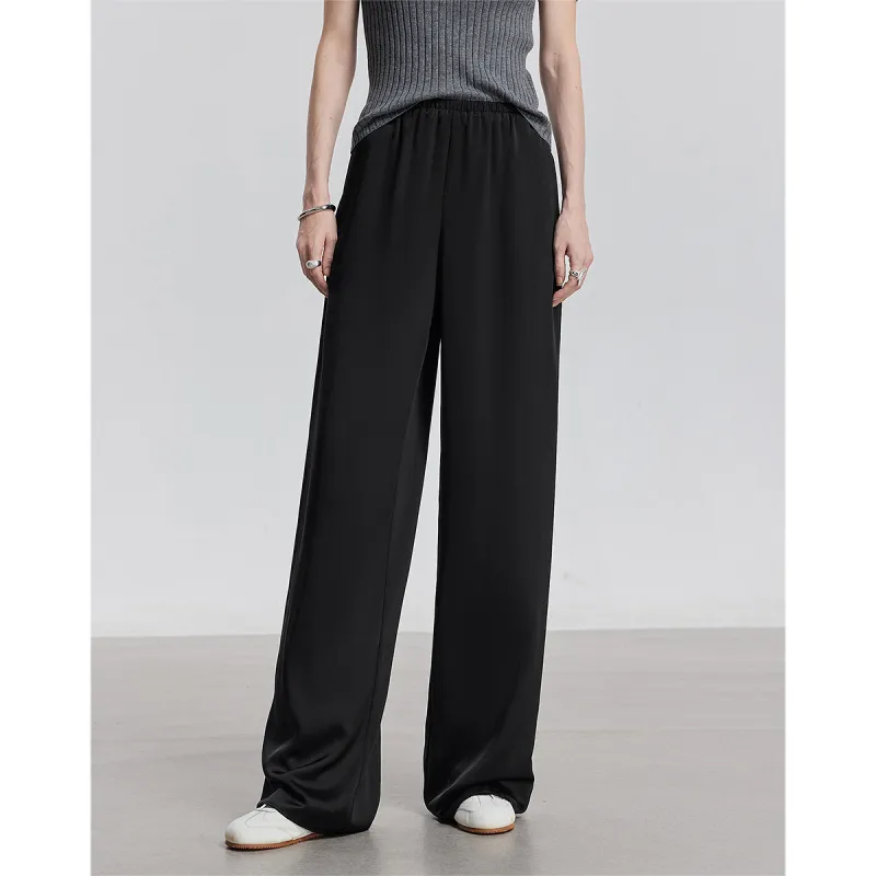 Initial Language Casual Pants Women's Black-5