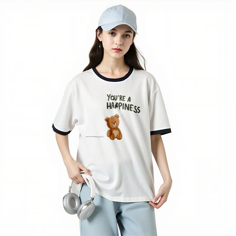 FAIRWHALE Drop Shoulder Sleeve T Shirt Women's-3