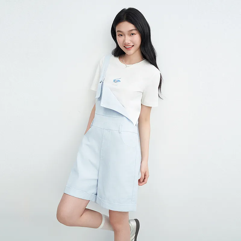 LEDIN Denim Shorts Women's Ice Bay Blue In Stock-2