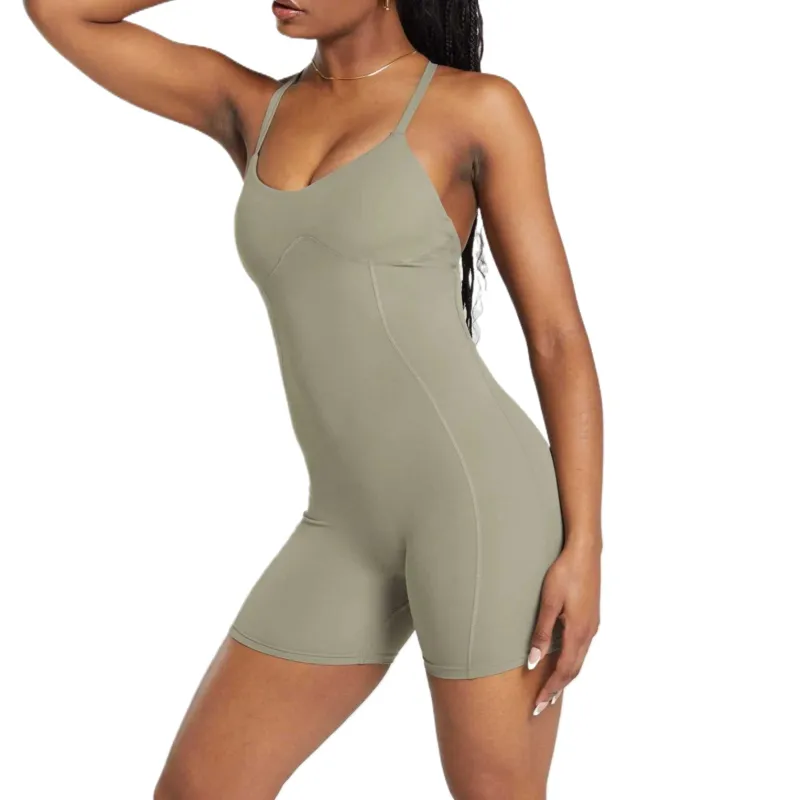 GYMSHARK Workout Clothing Women's Linen Brown-2