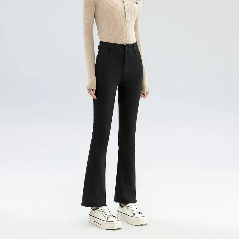 FAWENXIANGZI Jeans Women's Black-5