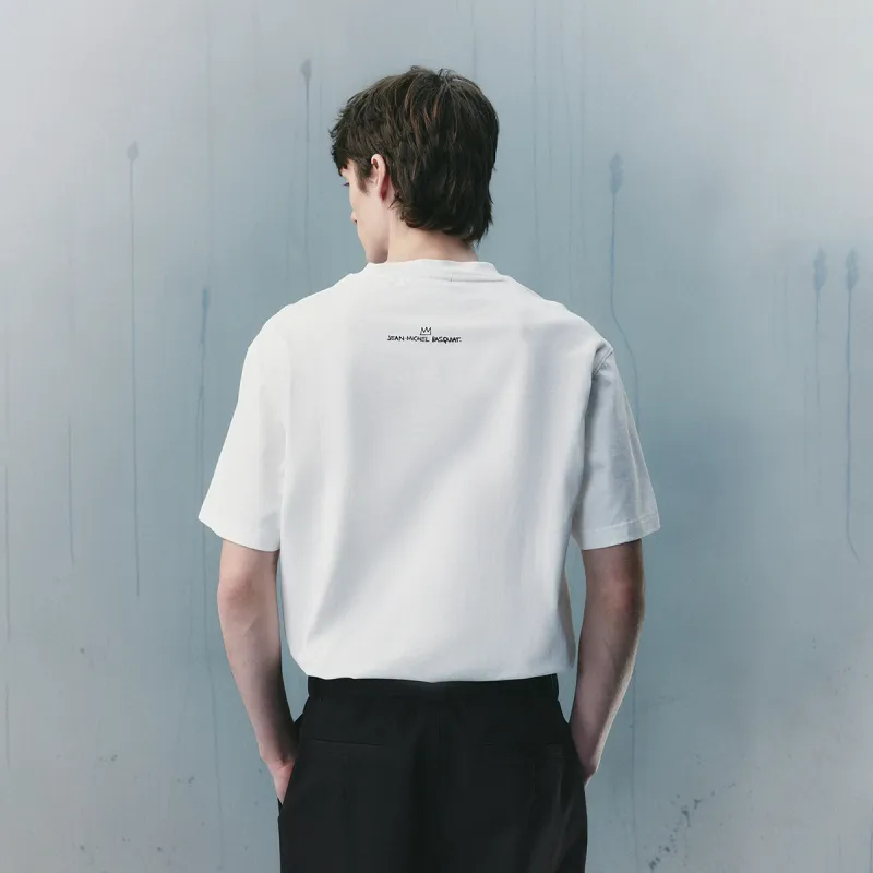 JACK JONES· x BSQ JACK JONES/Jack Jones X Basquiat T Shirt Men's A06 Snow White-4