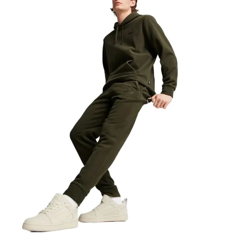 PUMA ESS ELEVATED Sweatpants WARMCELL Knitted Sports Pants Men's Dark Olive-4