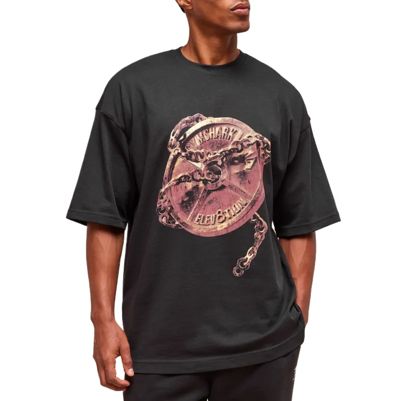 GYMSHARK GS X Elev8tion Graphic Tee T Shirt Men's Black-1