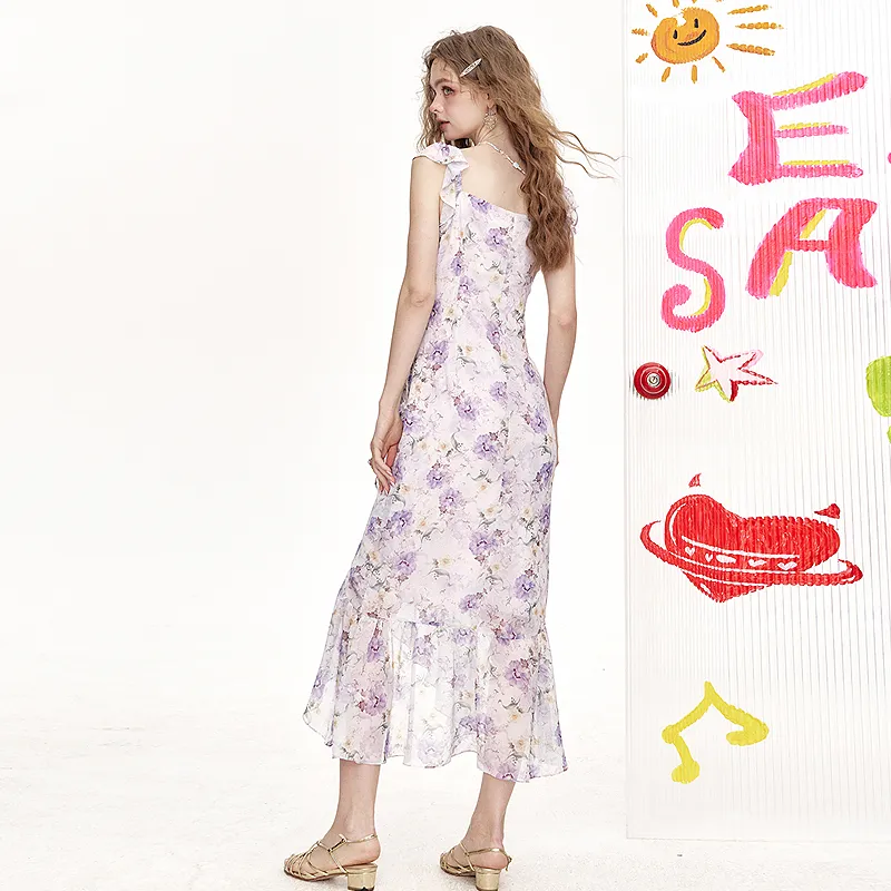 ELF SACK Slip Dress Women's Dreamy Purple-5