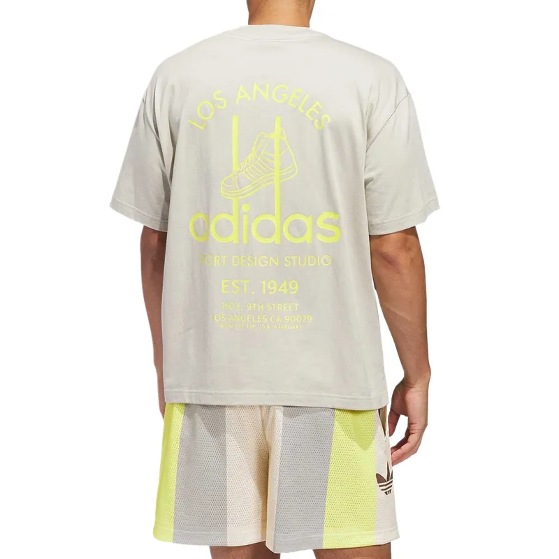 Adidas T Shirts Unisex Beige-2