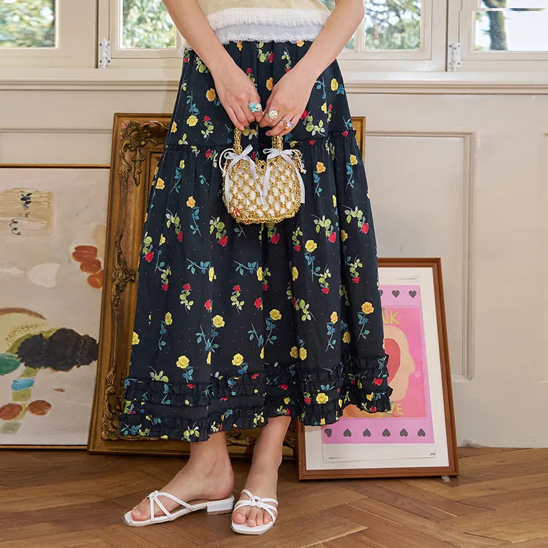 ELF SACK Casual Long Skirt Women's-8