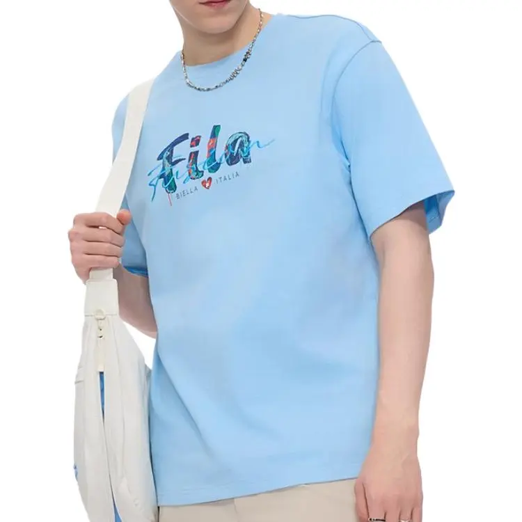 FILA FUSION FOB Collection FUSION LIFE T Shirt Unisex Sky Blue LB-2