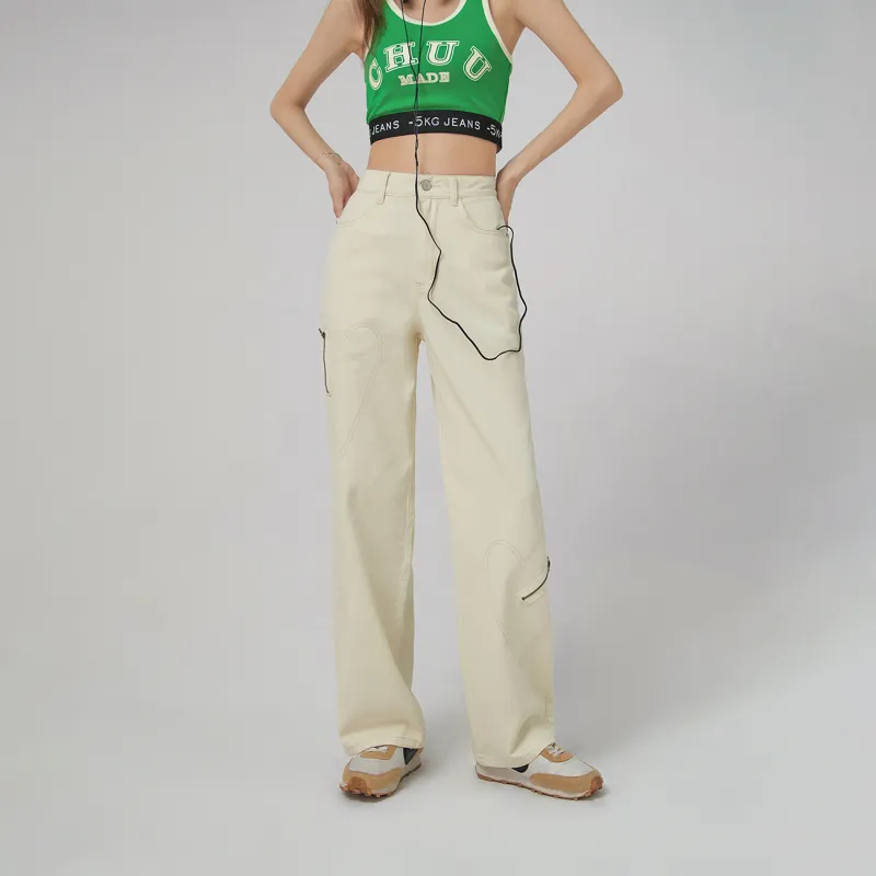 CHUU Fitted Straight Casual Pants Women's-1