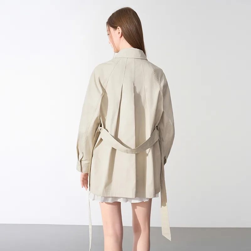 LEDIN Trench Coat Women's Oat Gray-6