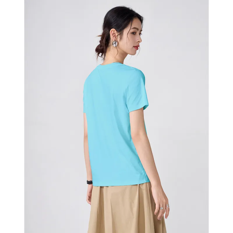 Love Elaine Regular T Shirt Women's Aqua Blue-0