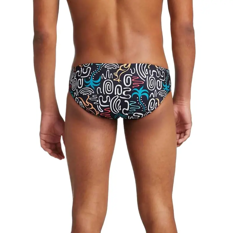 Speedo Men's Printed One Brief Cobalt Blue Swimming Shorts Men's-1